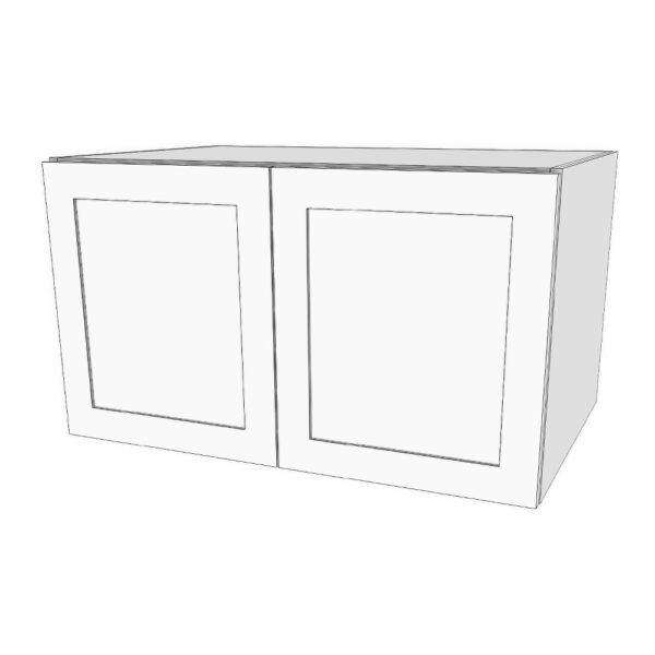 Designed to fit above fridge, extra deep for ease of reach. 30 to 37" wide, 18-21" high, 23 5/8" deep to match base depth (no shelves) Suggested width: 31" above fridge.
